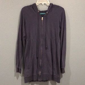 Blue empire waist hoodie.